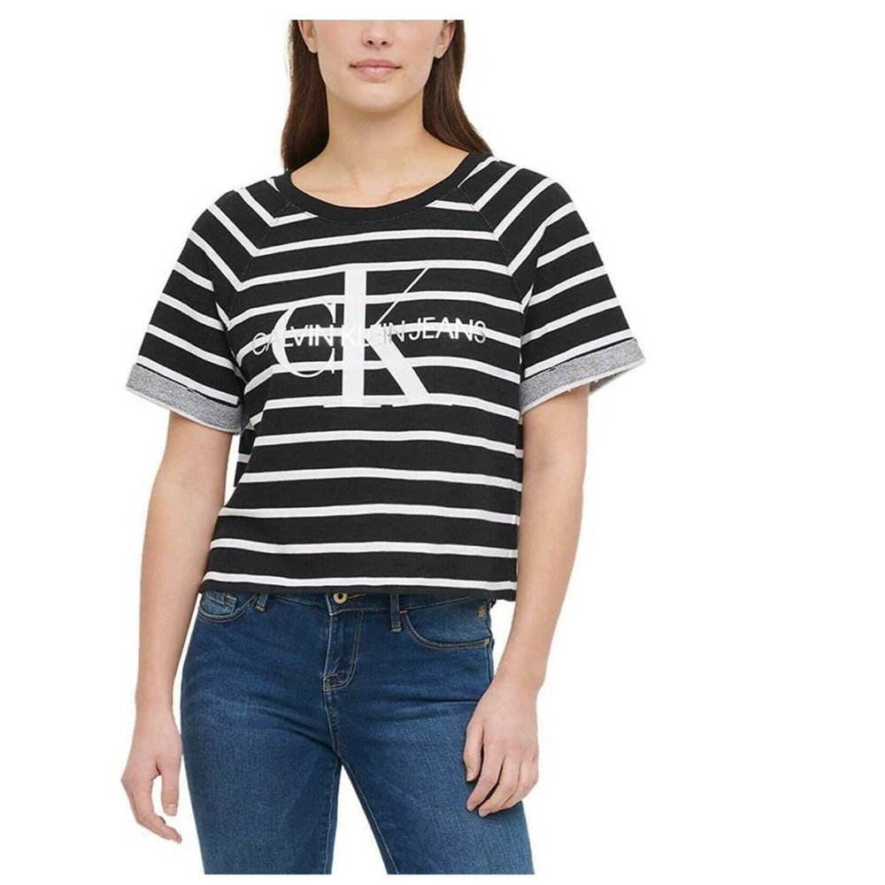 CALVIN KLEIN JEANS FRENCH TERRY LOGO TOP - Picture 1 of 4